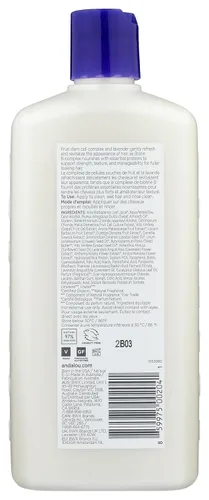 Vista 2 de Andalou Naturals Acondicionador de volumen completo de lavanda y biotina, 11.5 onzas