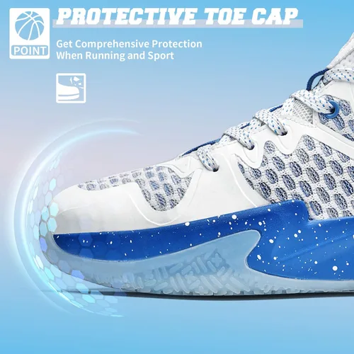 Vista 3 de ASHION Zapatos deportivos para niños y niñas, zapatos de correr para niños, zapatos de baloncesto, tenis antideslizantes