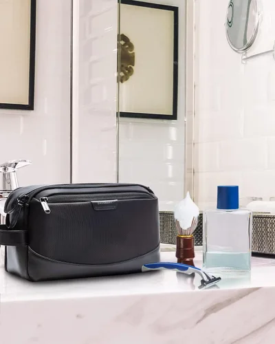 Vista 5 de BAGSMART Neceser para hombre, organizador grande de artículos de tocador de viaje, kit Dopp resistente al agua, bolsa de afeitar para accesorios