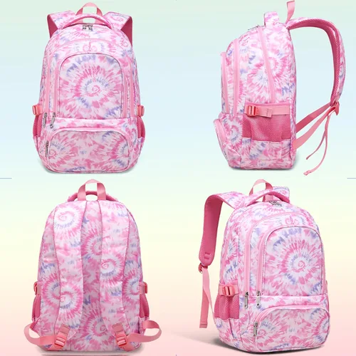 Vista 9 de BLUEFAIRY Mochilas infantiles para niñas y niños, regalos de regreso a la escuela para niños, primaria, primaria, escuela secundaria, Rosa