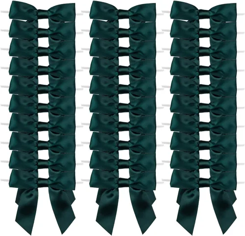 Vista 9 de 7Rainbows 50 mini lazos de satén negro de 1.5 pulgadas para manualidades, costura, álbumes de recortes, boda y envoltura de regalos