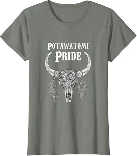 Vista 16 de Potawatomi Pride Tribe Native American Indian Buffalo Camiseta