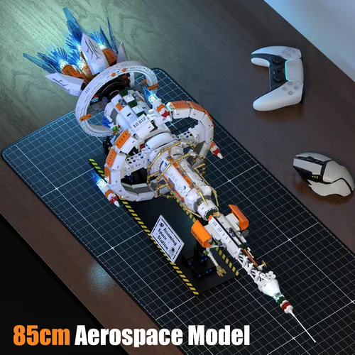 Vista 6 de Juego de construcción de estación espacial con motor y luces LED