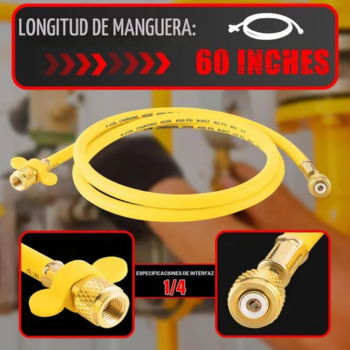 Vista 6 de Regulador de Nitrógeno CGA580 de Entrada, Conexión de Salida Abocinada Macho de 1/4 Pulgada, Mango de Servicio Pesado, Válvula de Alivio