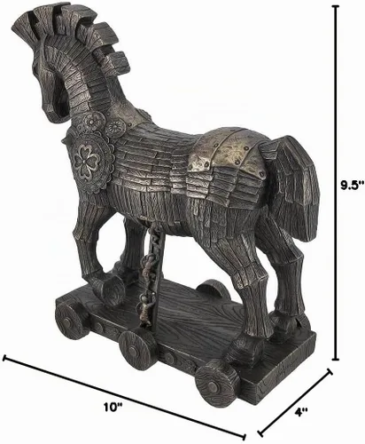 Vista 5 de Veronese Design 10 3/8 pulgadas caballo de Troya griego decoración