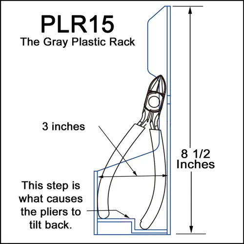 Vista 6 de Pliersrack PLR15 Organizador de Alicates - Soporte de Plástico Resistente para 15 Alicates para Caja de Herramientas u Organización de Tablero