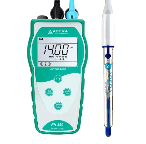 Vista 11 de Apera Instruments Value Series PH850-MS Kit de medidor de pH portátil para muestras pequeñas y tubos de ensayo