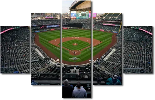 Vista 75 de Arte para pared, lienzo para estadio deportivo, arte para pared, diseño de campo de Wrigley en Chicago, pinturas de Chicago, impresiones sobre
