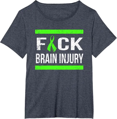 Vista 87 de Apoyo Daño cerebral Concienciación T Shirt, mujer L, Asphalt Negro