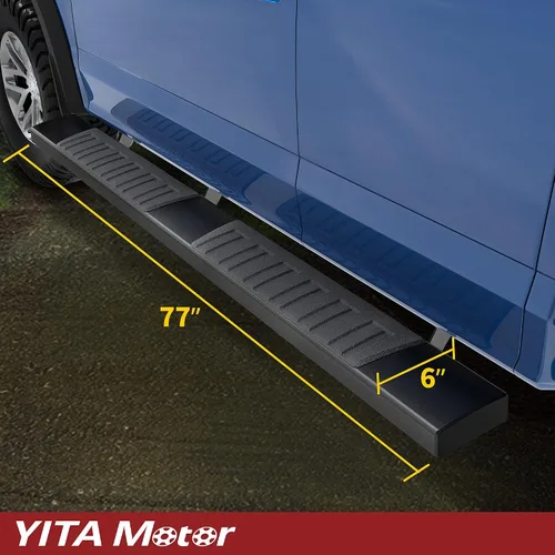 Vista 4 de Yitamotor - Estribos de 6 pulgadas compatibles con Ford F-150 SuperCab 2015-2025, Ford F250 F350 SuperCab 2017-2024, barras nerf laterales negras