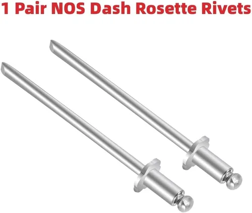 Vista 3 de WIKKIB 2 piezas NOS Dash Rosette Remache acero inoxidable para AMC Ford GM y más autos