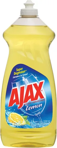 Vista 2 de Ajax Super desengrasante líquido para platos, limón, 28 onzas, paquete de 4