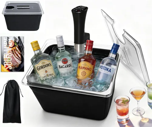 Vista 13 de Cocina Sous Vide, enfriador de vino, 1000 W, máquina Sous Vide para cocina, circulador de inmersión, kit de Sous Vide con bolsas de vacío, bomba