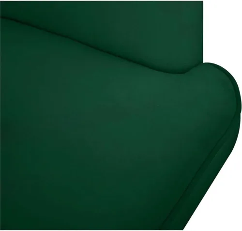 Vista 7 de Meridian Furniture 533Green Rays Collection - Silla decorativa tapizada de terciopelo con acabado de metal dorado cepillado, verde, 27 pulgadas