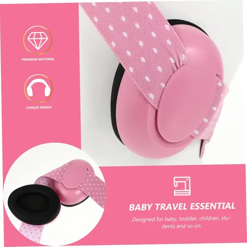Vista 6 de TOYANDONA Orejeras ajustables con cancelación de ruido para niños y niñas, auriculares suaves y cómodos para recién nacidos para dormir, viajes
