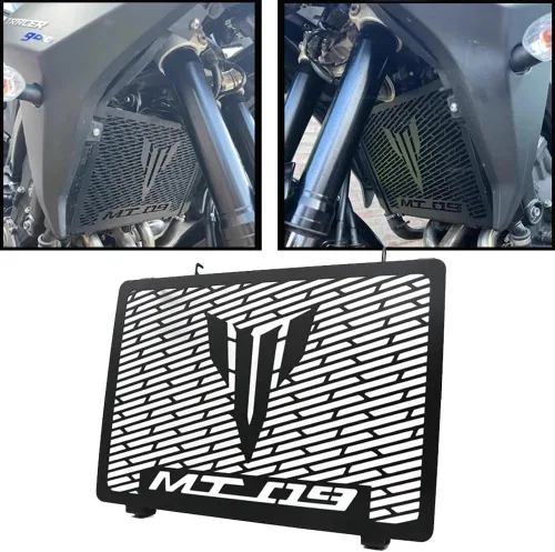 Vista 2 de Radiators Guard for Ya&maha MT09 SP FZ09 2019 Tracer XSR 900 2018 FJ09 MT FZ FJ 09 MT-09 Radiator Guard Shield Protector Grille Cover Accessories