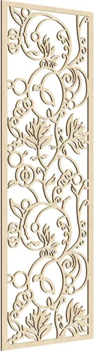 Vista 164 de Caspian Paneles de pared de madera con calado decorativo perforado, 9 3/8 pulgadas de ancho x 24 3/8 pulgadas de alto x 1/4 de alto, cereza