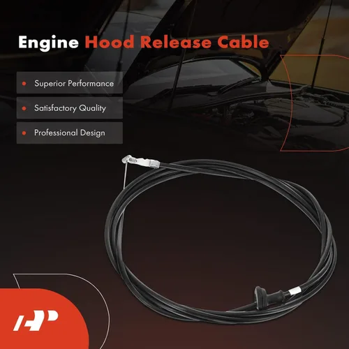 Vista 3 de A-Premium Cable de liberación del capó delantero sin mango compatible con Honda Civic 1992 1993 1994 1995, 91.1 pulgadas Compatible with Honda