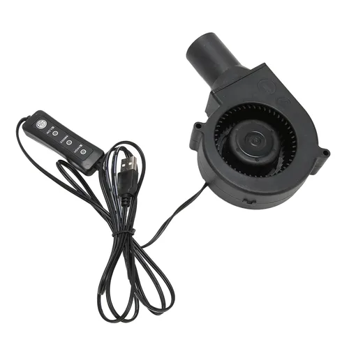 Vista 9 de Ventilador USB de 3.8 pulgadas, modo de 3 velocidades, DC 5V, sin escobillas, 3800 RPM, 22 CFM, para impresora 3D de electrónica de PC, amplia