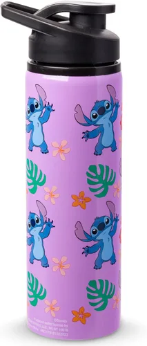 Vista 20 de Silver Buffalo Disney Lilo y Stitch Saludos desde Hawái con Scrump, Vaso de doble pared con forma de piña, 473 ml (16 oz)