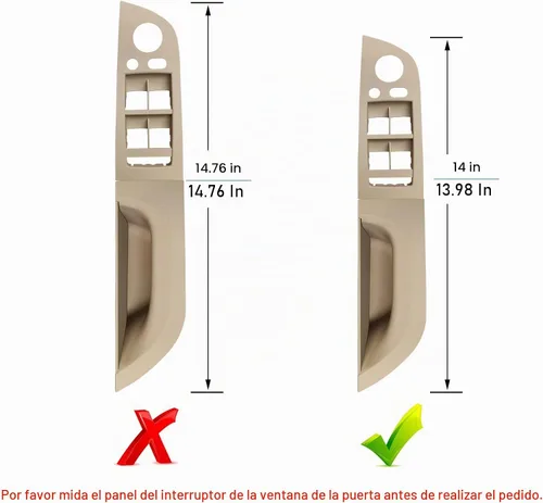 Vista 3 de Jaronx Para BMW Serie 3 E90 LCI/E91 LCI Manija de puerta lateral del Beige