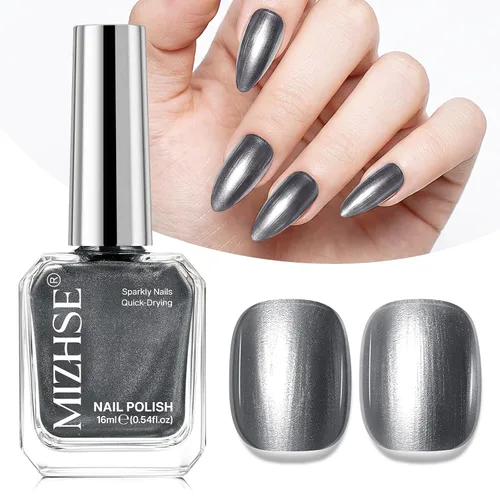 Vista 21 de MIZHSE Esmalte de uñas blanco perla de secado rápido, esmalte de uñas