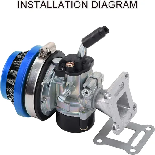 Vista 6 de GOOFIT Filtro de aire de repuesto de 2.283 in para motor de 47 cc, 49 cc, 2 tiempos, carburador de carburador de carburador de carbohidratos, mini