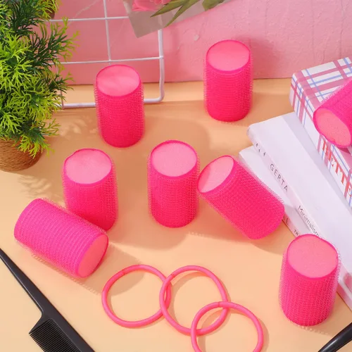 Vista 3 de Rodillo de pelo para flequillo, 12 unidades, rizadores de esponja para el cabello, autoagarre para mujeres y niñas