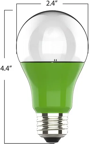 Vista 6 de Feit Electric Bombilla LED de espectro completo A19/GROW/LEDG2/BX, equivalente a 60 W, A19, no regulable, color verde