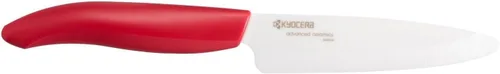 Vista 5 de Kyocera Revolution Cuchillo de cerámica utilitario de 4-1/2 pulgadas, mango naranja, hoja blanca
