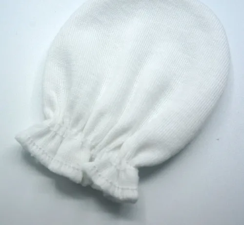 Vista 3 de 6 pares de guantes unisex para bebé, 100% algodón, color liso