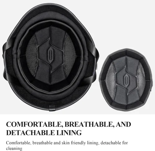 Vista 6 de KAESE Casco Abierto Retro de Fibra de Carbono para Motocicleta - Certificado DOT, Diseño Ultraligero, Transpirable y Cómodo para Cruiser, Conducción
