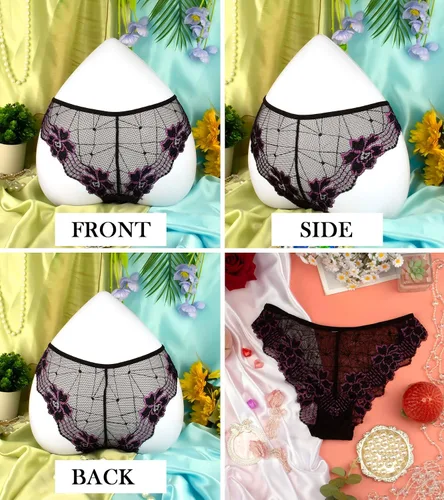 Vista 5 de Ropa interior de encaje para mujer, bragas sexys para mujer, ropa interior atrevida transpirable para mujer