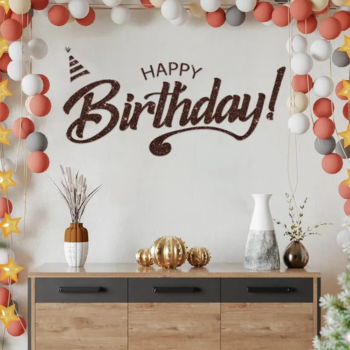 Vista 5 de CRE8TIVE Papel tapiz marrón oscuro con purpurina, borde de pared para despegar y pegar, 8 x 80 pulgadas, papel tapiz de tela brillante, extraíble