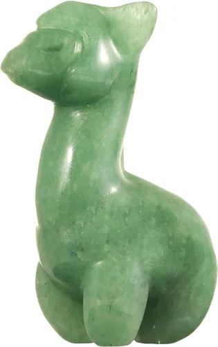Vista 8 de SUNYIK Estatua de cristal de alpaca tallada, escultura de piedra pulida, delicada figura de animal, decoración para ventana de oficina en casa
