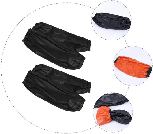 Vista 7 de EXCEART 2 pares de fundas impermeables de PVC a prueba de aceite, protector de brazo para antebrazo, protector para cocina, limpieza, lavado