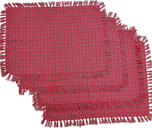 Vista 26 de Juego de 6 servilletas, verde botella tejidas con flecos, servilletas 100% algodón, tamaño 20x20 pulgadas, adecuadas para cenas formales, comidas