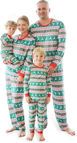 Vista 150 de VAENAIT BABY Infant Toddler Kids Adult Couple Family Matching Women Men Christmas Pjs Xmas Holiday Buffalo Plaid Pajama Set