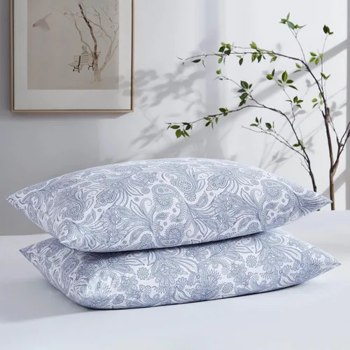 Vista 85 de Southshore Fine Linens® - Vilano® Springs - Par de fundas de almohada plisadas, color negro, estándar (Queen)