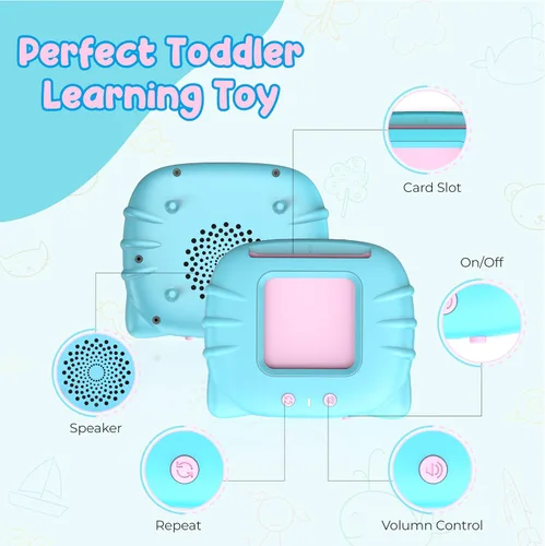 Vista 8 de Tarjetas flash parlantes con palabras visuales para niños pequeños de 2, 3, 4 años, juguetes sensoriales para niños autistas, juguetes educativos