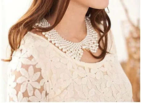 Vista 4 de RBG Collar de disidencia para mujeres y niñas blusa desmontable con cuentas de perlas collar falso collar femenino Ruth Bader Ginsburg Metal