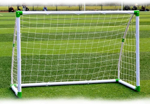 Vista 4 de Portería de fútbol portabilidad de 6 x 4 pies, redes de fútbol para patio trasero, juego de entrenamiento de portería de fútbol con hebillas de red