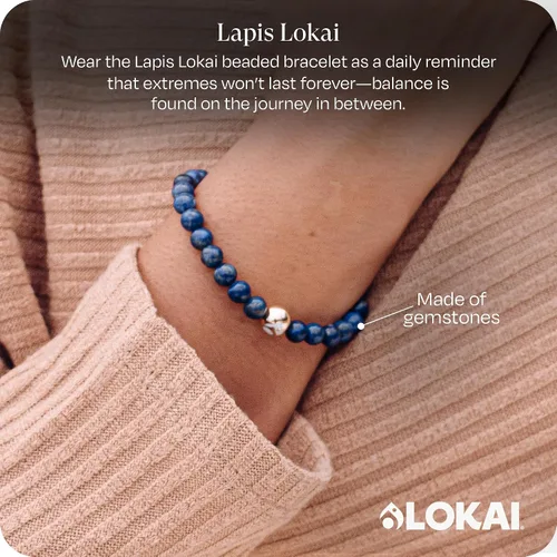 Vista 2 de Lokai Pulsera de cuentas de piedras preciosas para mujeres y hombres, colección de piedra y metal, joyería de cristal y piedras preciosas pulsera