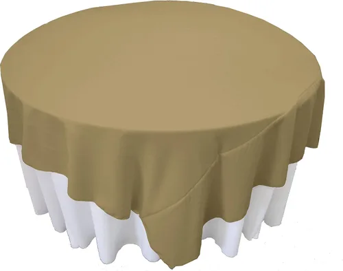 Vista 112 de LA Linen. Mantel cuadrado de popelina de poliéster