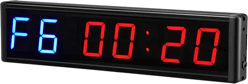 Vista 4 de Temporizador de gimnasio de 3 pulgadas, reloj de fitness para el hogar, Tabata, cuenta regresiva y superior con control remoto (azul rojo)