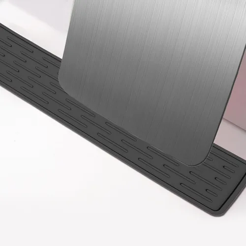 Vista 5 de [Usado] Tabla de cortar de acero inoxidable para cocina, tabla de cortar de acero inoxidable 304, tabla de cortar de metal con acabado de borde