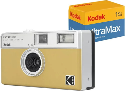 Vista 6 de Kodak EKTAR H35 - Cámara de medio marco de 1.378 in, reutilizable, sin enfoque, ligera, fácil de usar (batería AA no incluida)