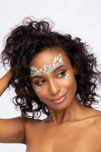 Vista 3 de Joyas faciales por Moon Glitter – Gemas para el cuerpo de la cara, calcomanías de cristal para maquillaje de ojos, joyas temporales para tatuajes