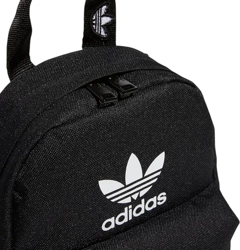 Vista 4 de adidas Originals Trefoil 2.0 - Mochila pequeña de viaje, color negro y blanco, talla única