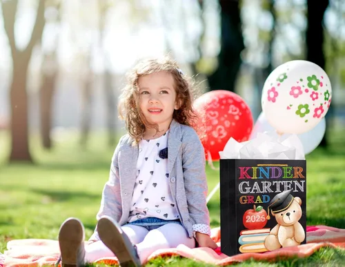 Vista 5 de WaaHome Bolsa de regalo de graduación de jardín de infantes para niños y niñas 2026-11.5 pulgadas, bolsas de regalo de graduación de jardín